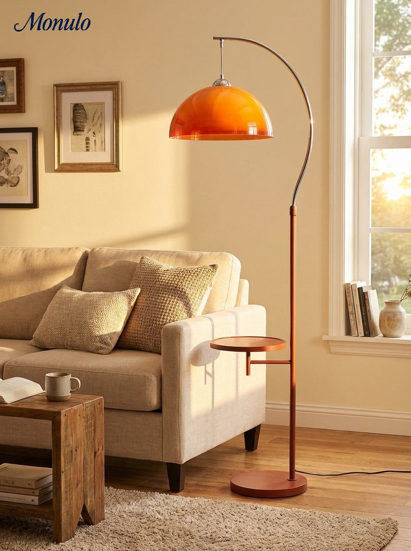 Lampe sur pied à lignes épurées modernes Sunset Afterglow, lumière minimaliste pour chambre et salon