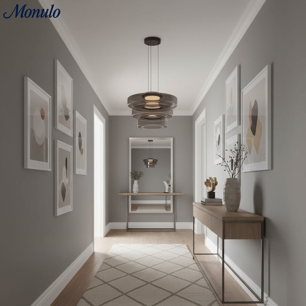 Verdoma Stacked Disc Form Glass Pendant Light Contemporary Nordic Lighting for Kitchens