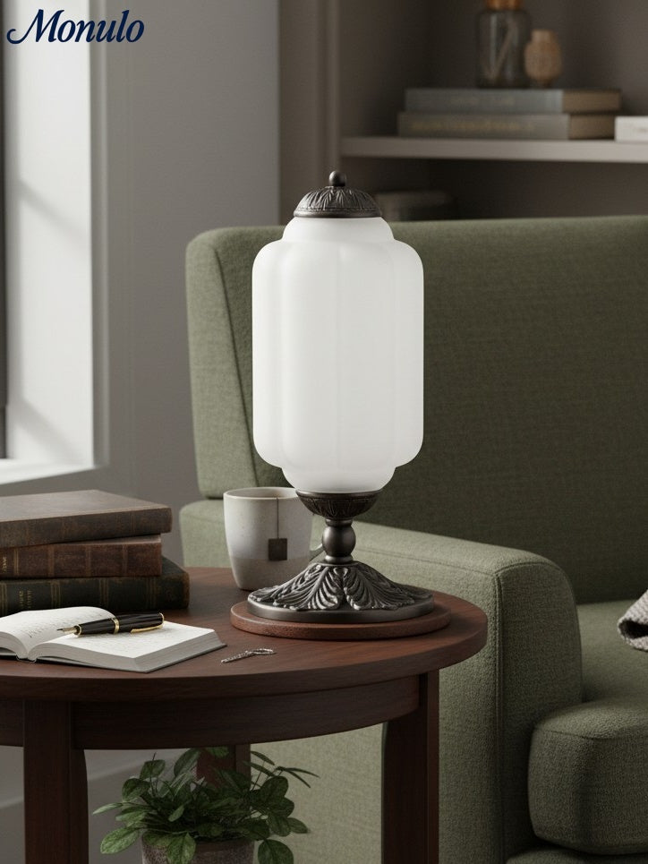 Lampe de table Eloise en verre vintage