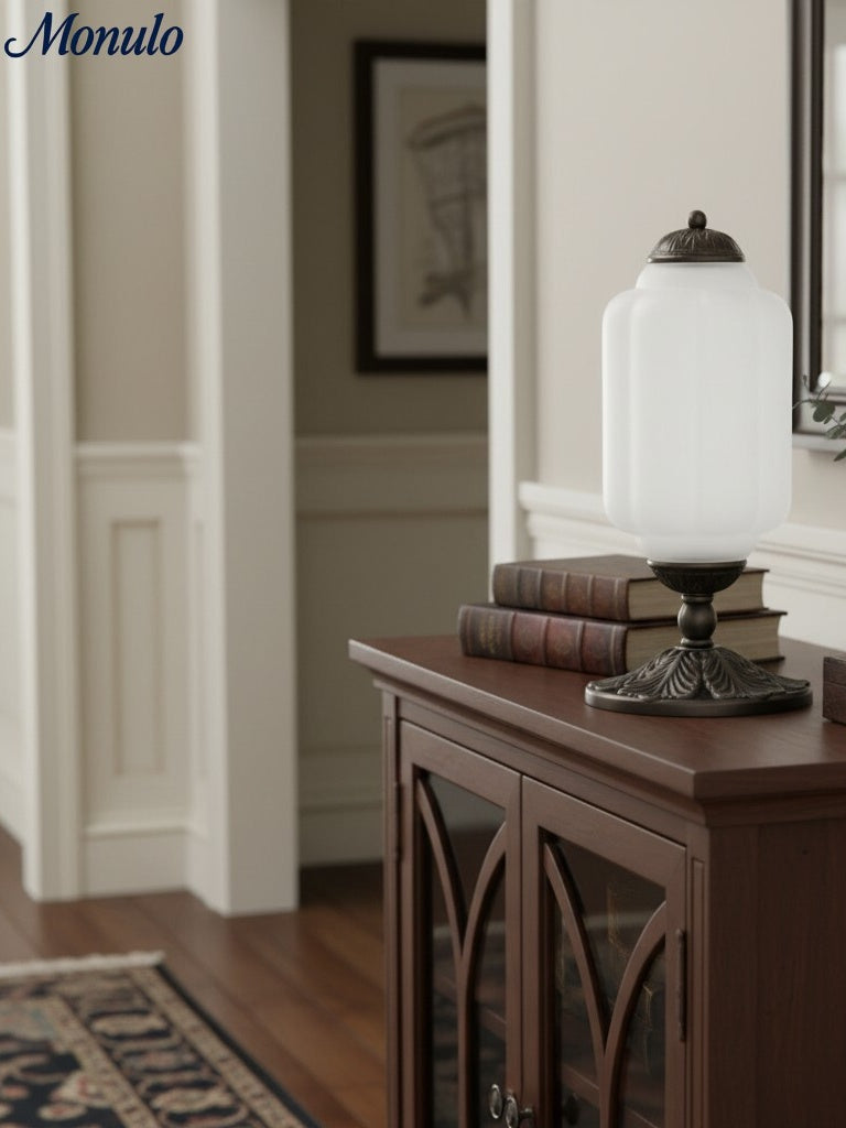 Lampe de table Eloise en verre vintage