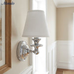 Bild in Gallery-Viewer laden, Rowan Drum Shade Wandlampe – Stoff-Wandleuchte für gemütliche Landhausbeleuchtung