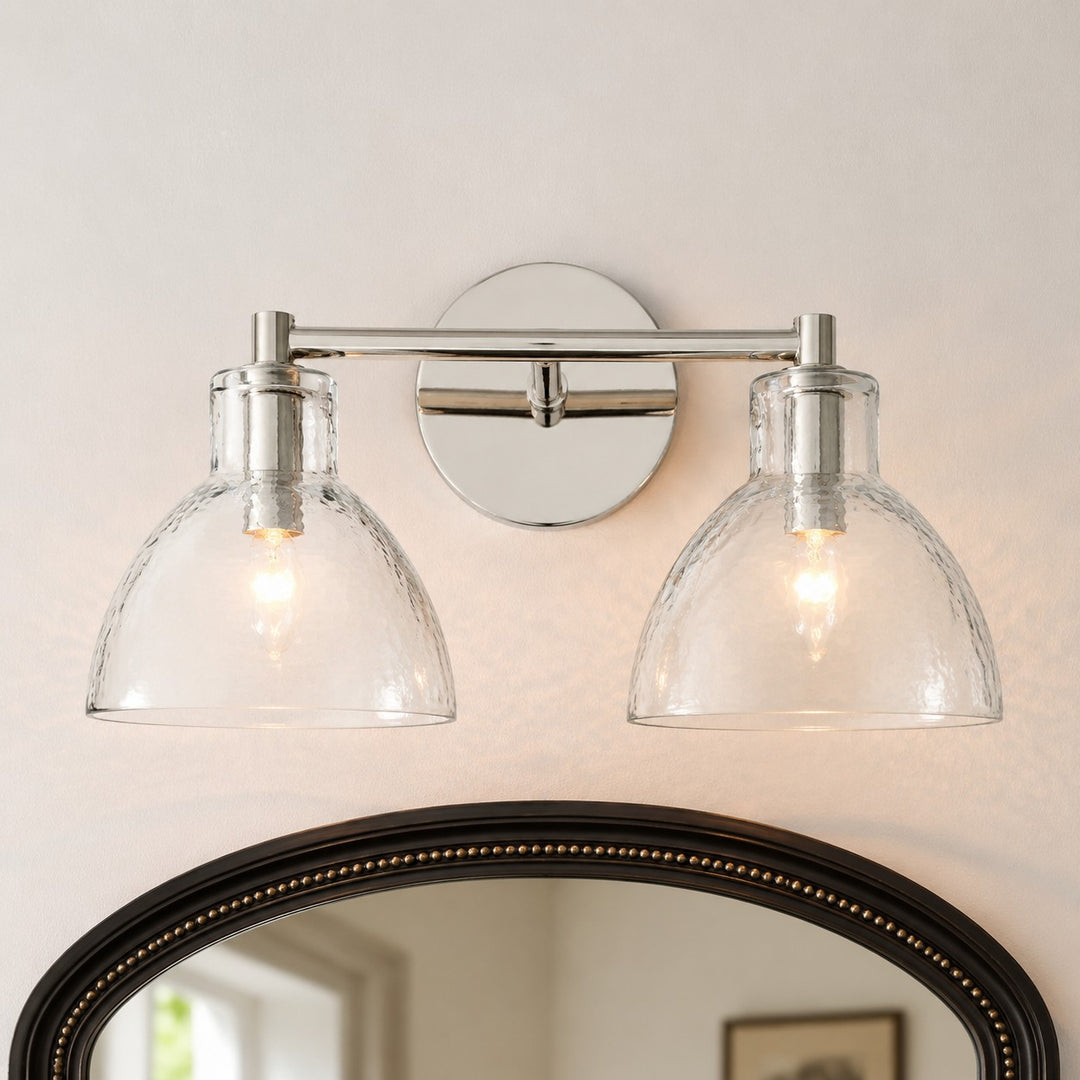 Glavira Recycelte Glas Wandlampe - Modernes Badezimmer Waschtischlicht