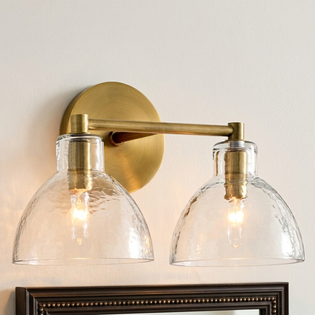 Glavira Recycelte Glas Wandlampe - Modernes Badezimmer Waschtischlicht