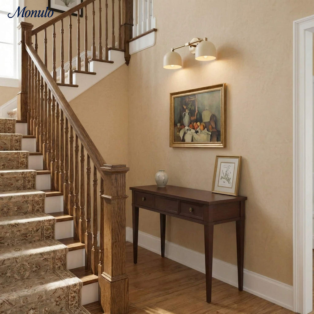 Aplique de pared Metio Dome para tocador – Lámpara de estilo Mid-Century para baño