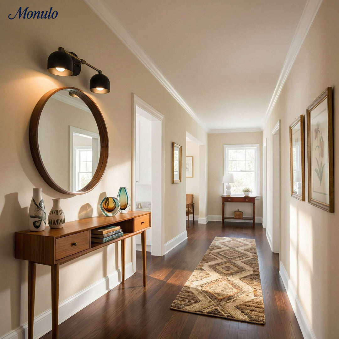 Aplique de pared Metio Dome para tocador – Lámpara de estilo Mid-Century para baño