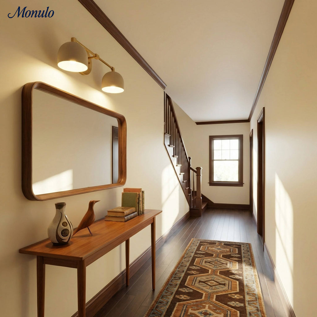 Aplique de pared Metio Dome para tocador – Lámpara de estilo Mid-Century para baño