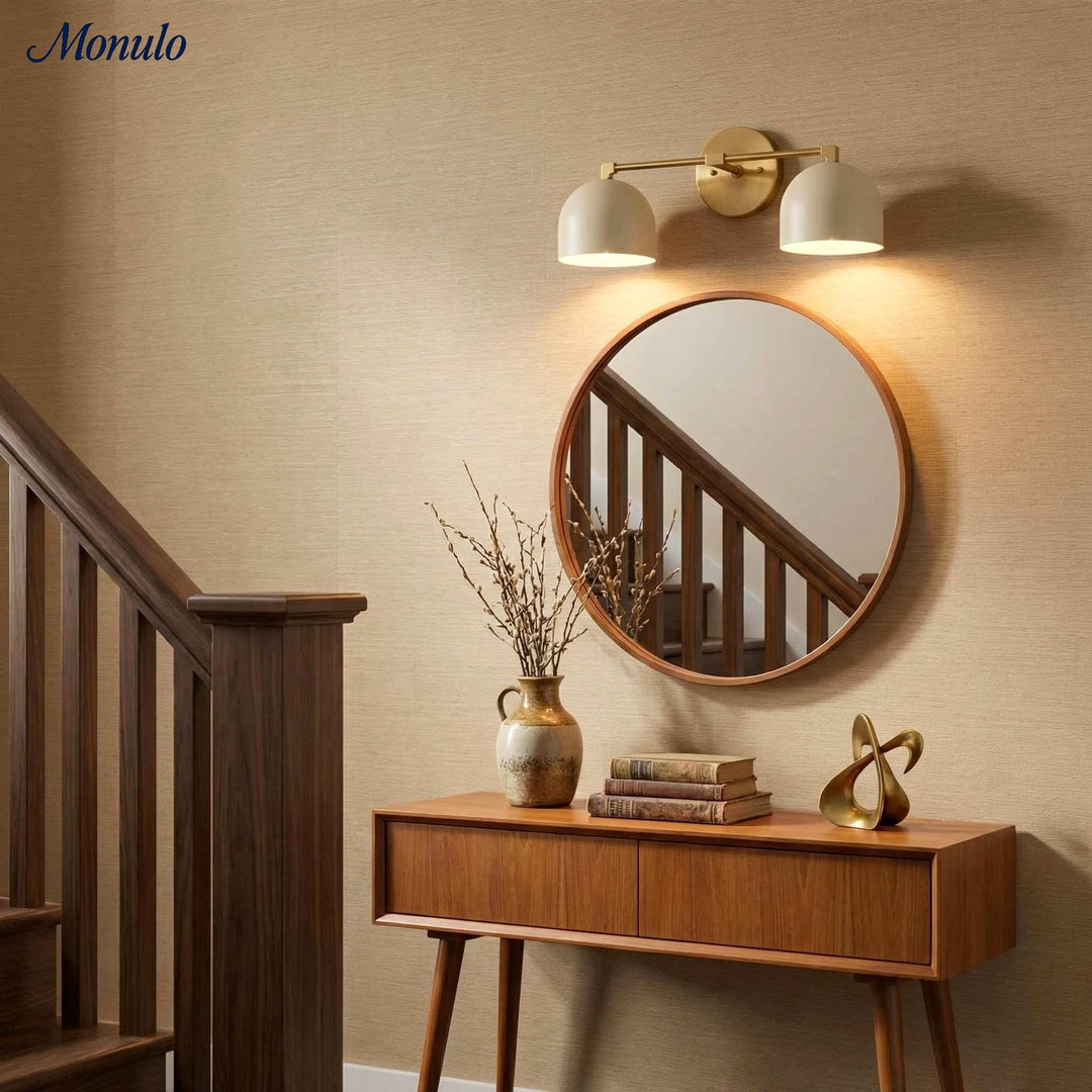 Aplique de pared Metio Dome para tocador – Lámpara de estilo Mid-Century para baño
