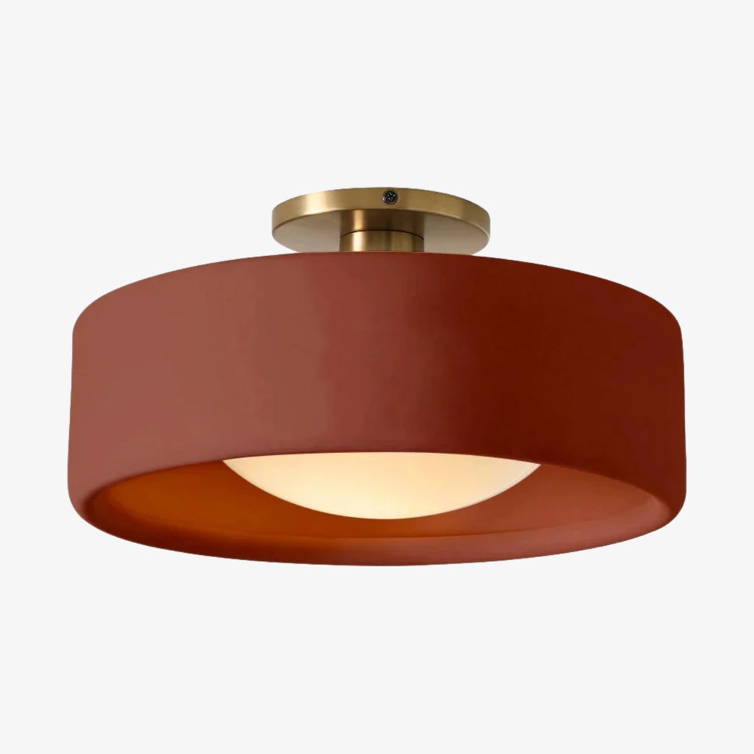 Cerova Contemporary Porcelain Flush Mount Ceiling Light – Soft Ambient Illumination for Hallways and Offices