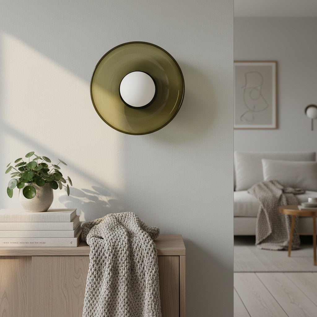 Verdoma Morandic Scheiben-Orb Wand- und Deckenlampe für moderne Innenräume