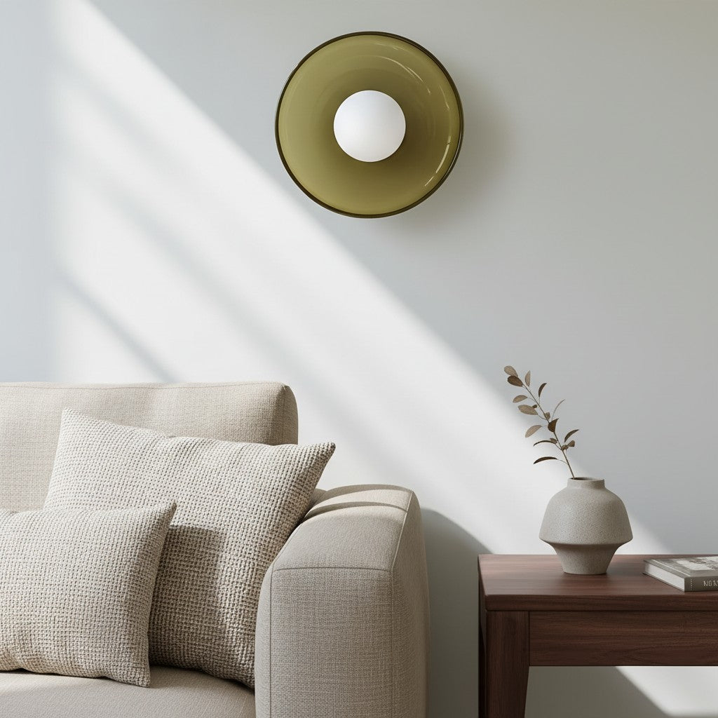 Verdoma Morandic Scheiben-Orb Wand- und Deckenlampe für moderne Innenräume