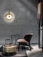 Bild in der Galerieansicht laden, Moderne Glas-Wandleuchte – Gerippte Glasleuchte mit Scheiben-Wandhalterung
