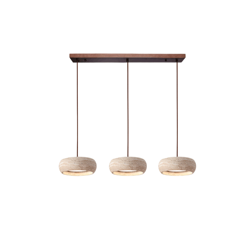 Suspension en pierre travertin style Wabi Sabi
