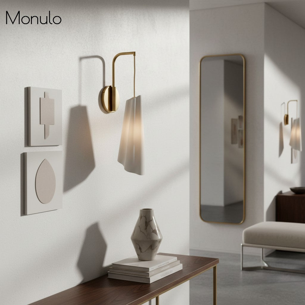 Applique murale sculpturale en céramique Orovia – Éclairage moderne pour chambre, cuisine et salle de bain