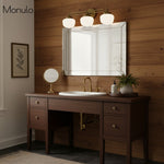 Charger l&#39;image dans la visionneuse de galerie, Applique murale Opalume en métal avec globe — Style Art déco transitionnel
