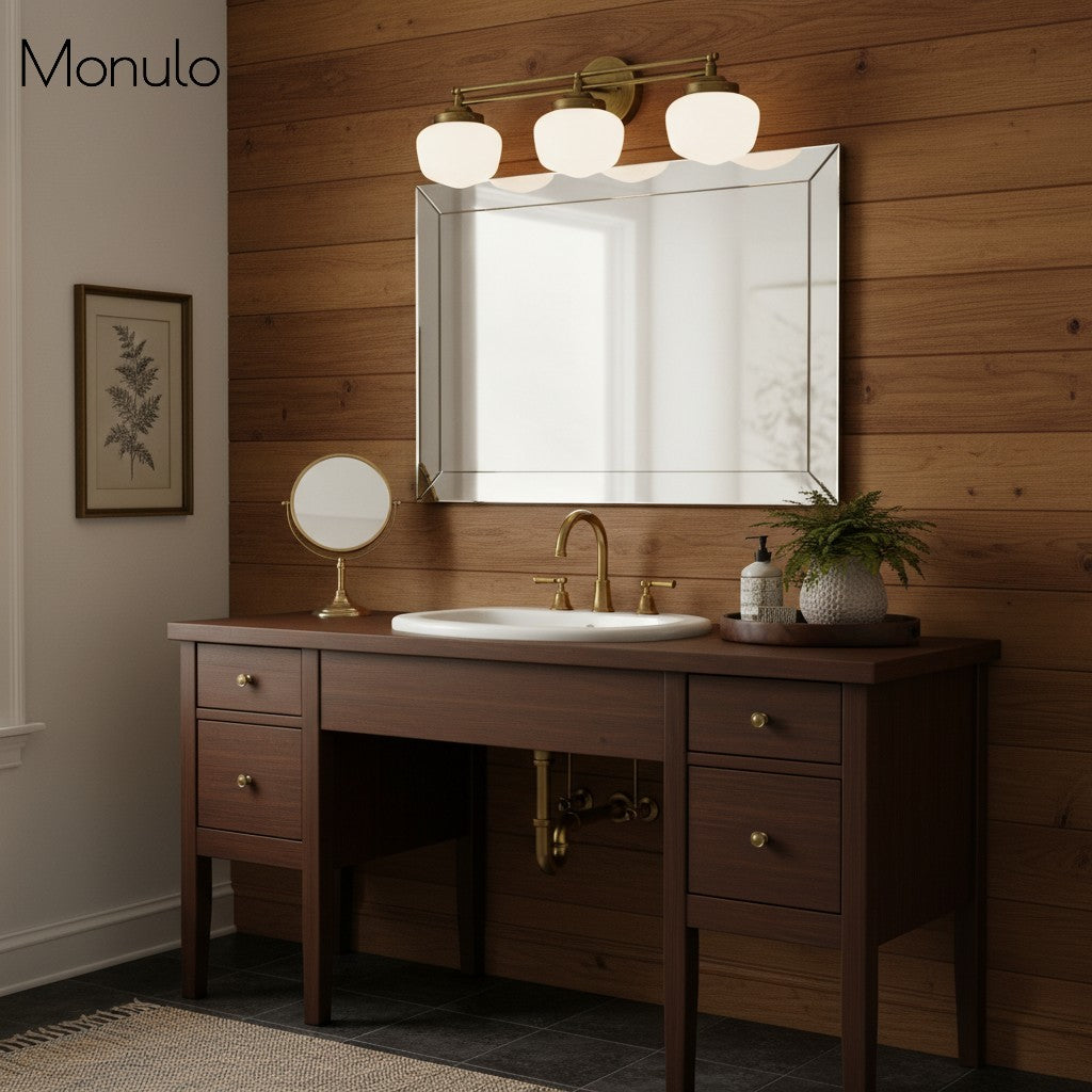 Applique murale Opalume en métal avec globe — Style Art déco transitionnel