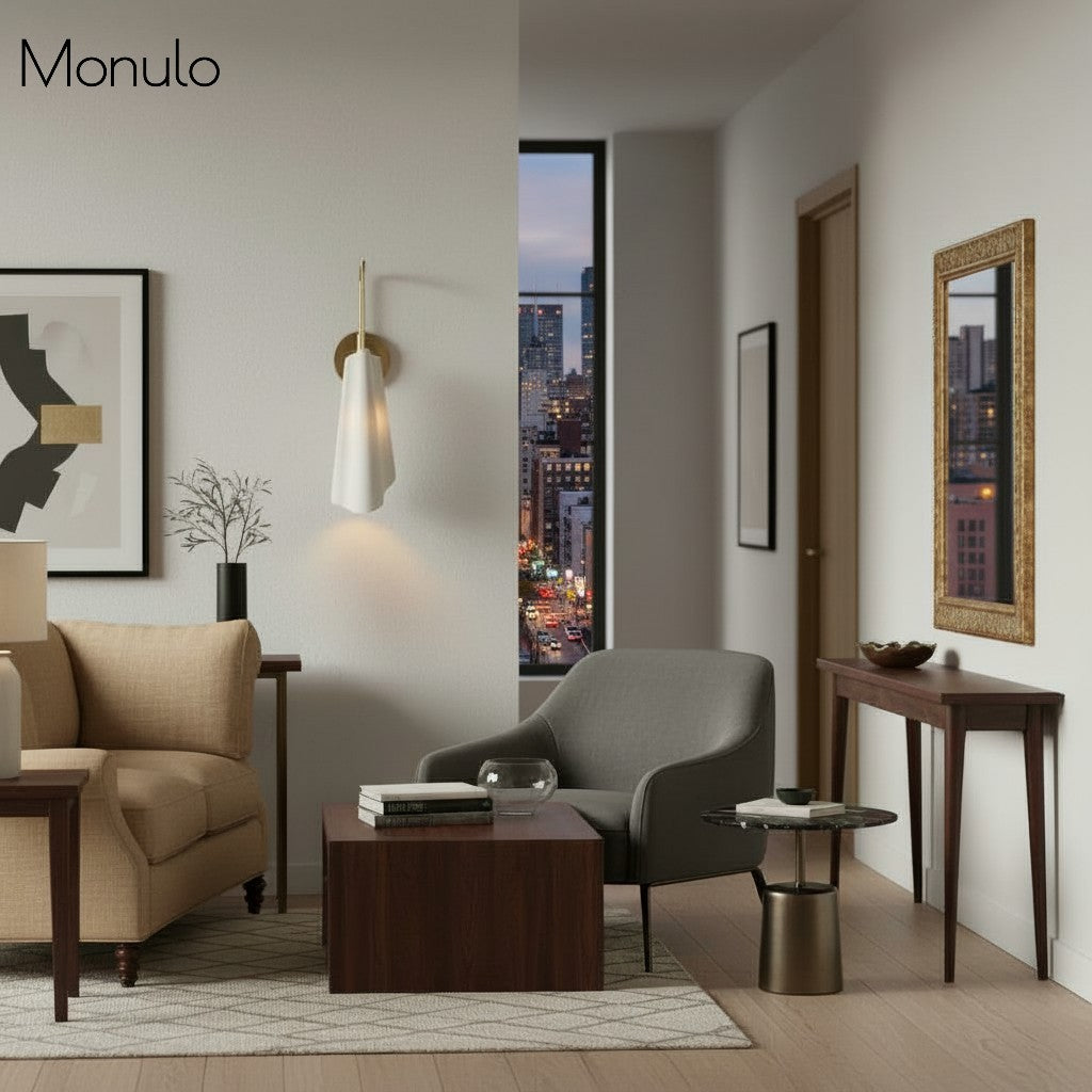 Applique murale sculpturale en céramique Orovia – Éclairage moderne pour chambre, cuisine et salle de bain