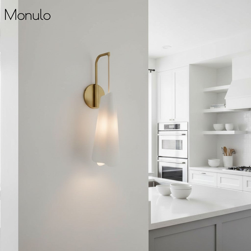 Applique murale sculpturale en céramique Orovia – Éclairage moderne pour chambre, cuisine et salle de bain