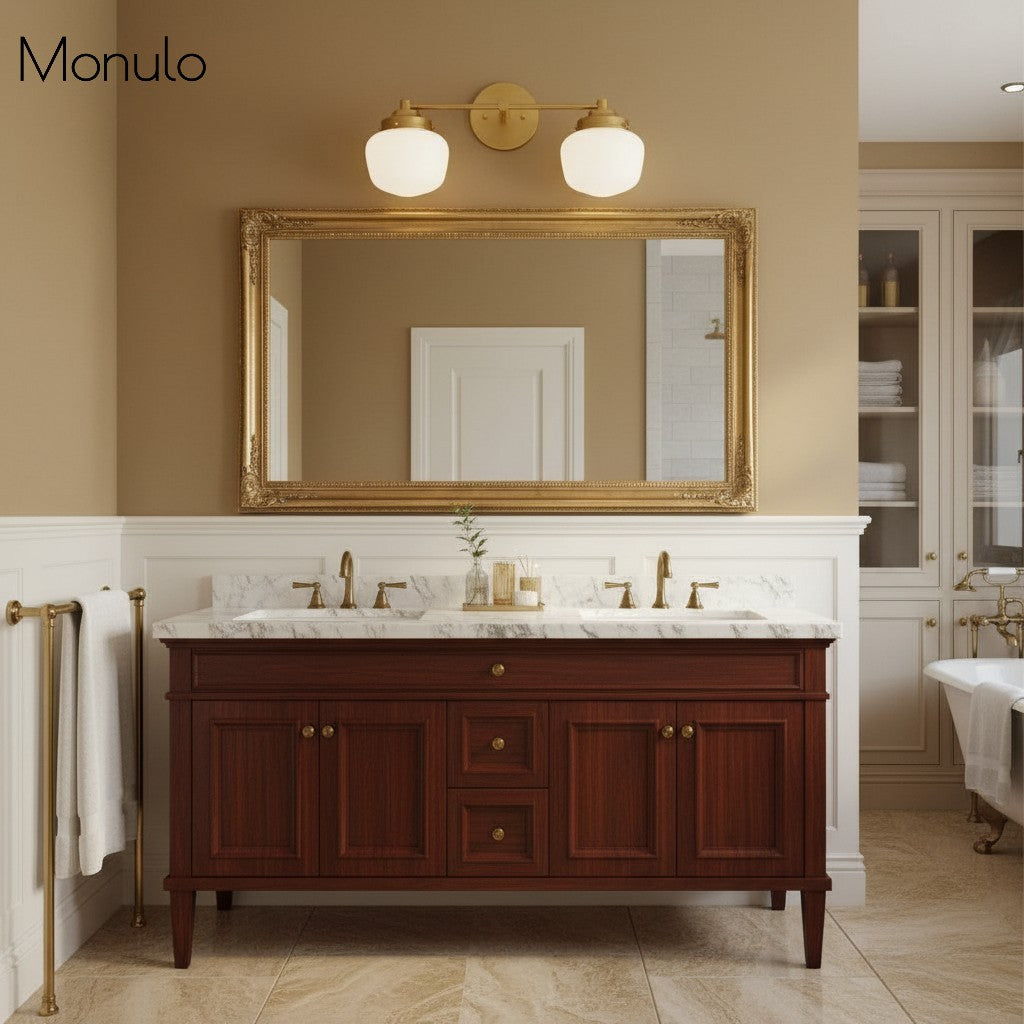 Applique murale Opalume en métal avec globe — Style Art déco transitionnel