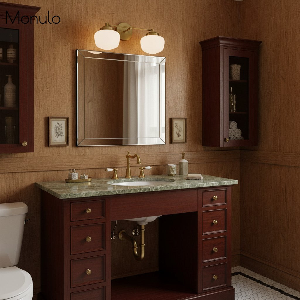 Applique murale Opalume en métal avec globe — Style Art déco transitionnel