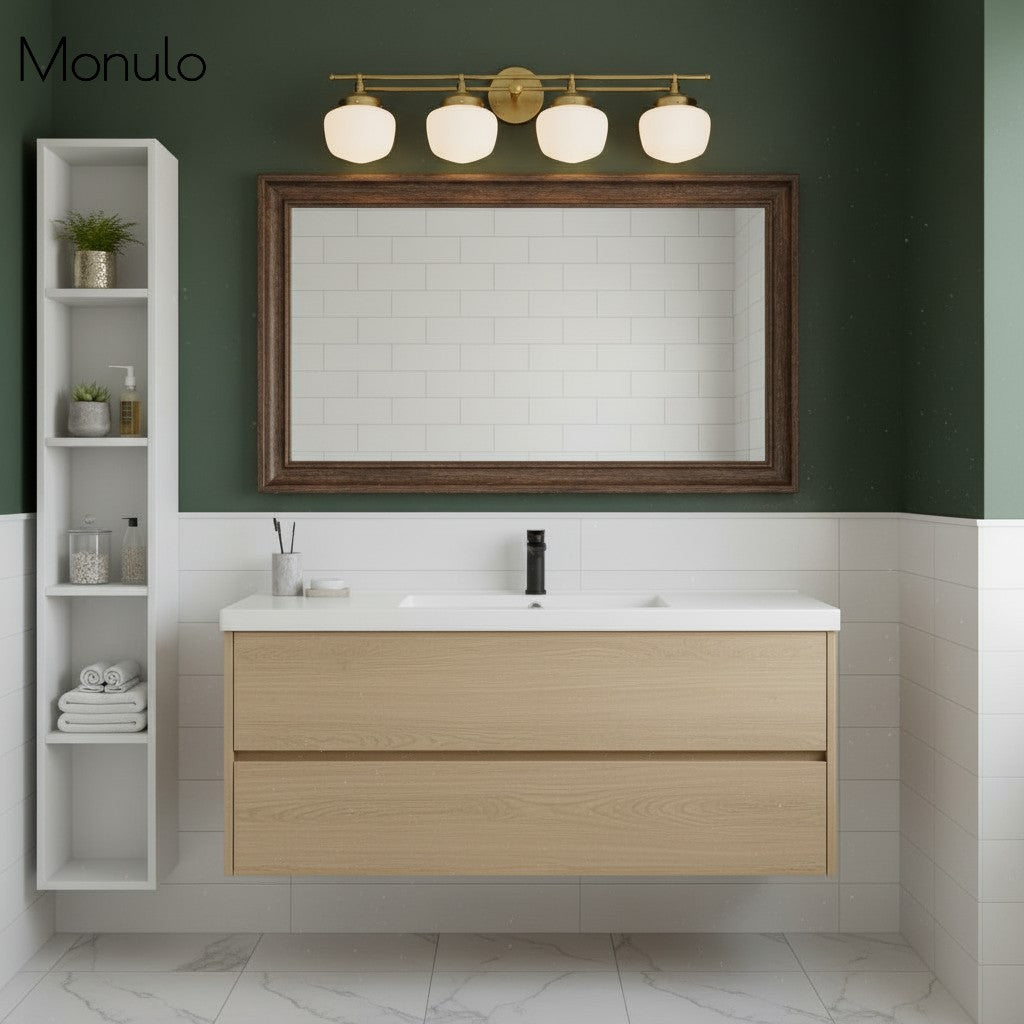 Applique murale Opalume en métal avec globe — Style Art déco transitionnel