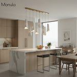 Load image into Gallery viewer, Orovia Sculptural Ceramic Pendant Chandelier – Adjustable Tiered Lighting for Dining Room, Kitchen and Living Room
