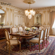 Tierlux Glass Modern Art Deco Multi-Arm Glass Chandelier – Premium Ceiling Light for Great Room or Dining Area