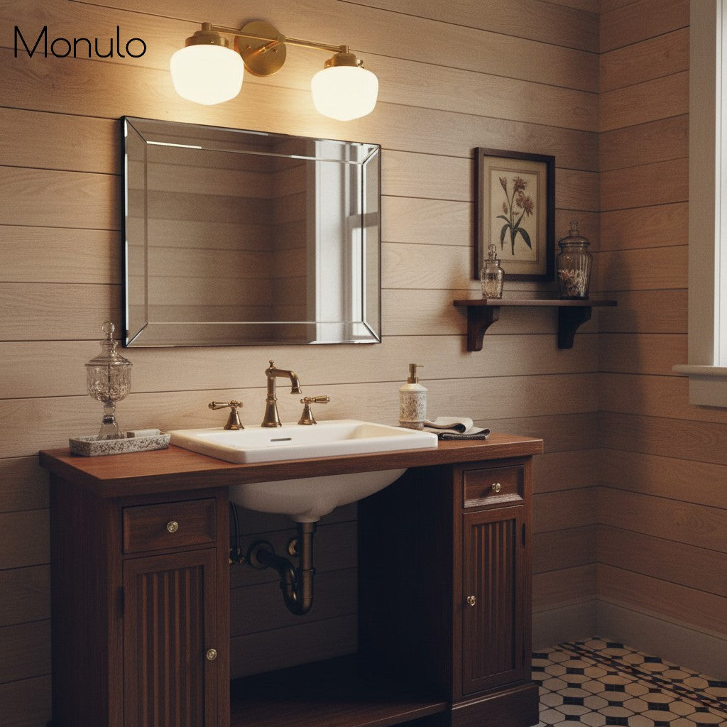 Applique murale Opalume en métal avec globe — Style Art déco transitionnel