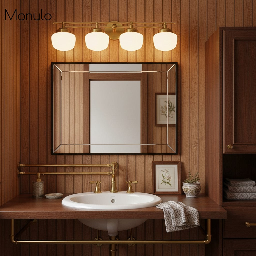 Applique murale Opalume en métal avec globe — Style Art déco transitionnel