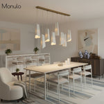 Load image into Gallery viewer, Orovia Sculptural Ceramic Pendant Chandelier – Adjustable Tiered Lighting for Dining Room, Kitchen and Living Room

