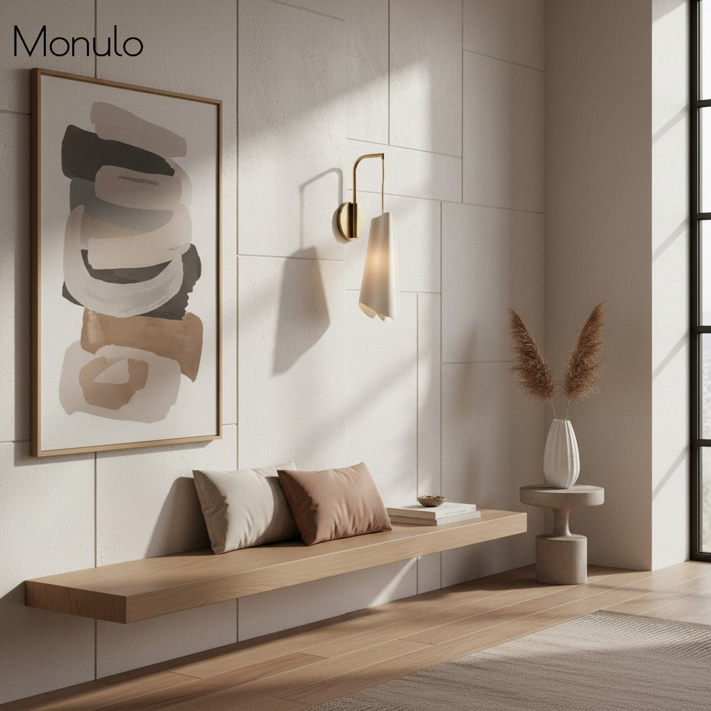 Applique murale sculpturale en céramique Orovia – Éclairage moderne pour chambre, cuisine et salle de bain
