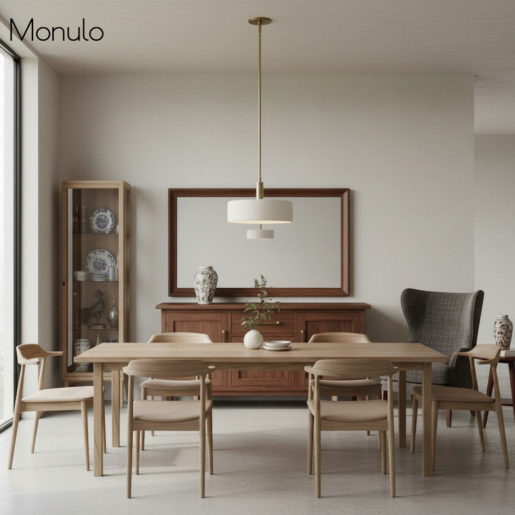 Cerova Contemporary Minimalist and Elegant Pendant – Ivory Porcelain Shade Light for Kitchen Island & Bedroom