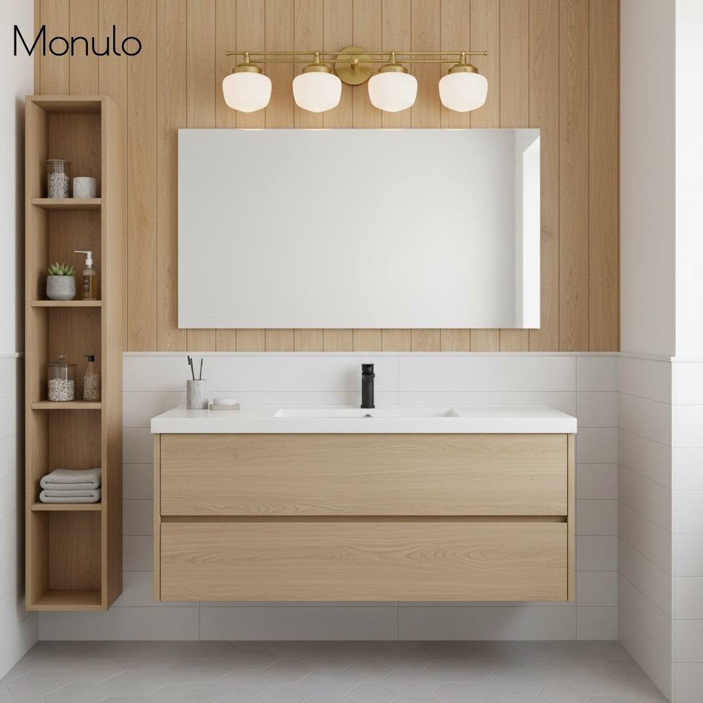 Applique murale Opalume en métal avec globe — Style Art déco transitionnel