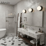 Load image into Gallery viewer, Glorica Glass Modern Glass Globe Wall Sconce - Sleek Metal Design for Living Rooms and Bedrooms
