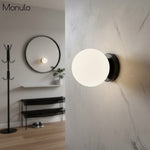 Load image into Gallery viewer, Glorica Sculptural Globe Wall Lamp – Mid-Century Modern Accent Light for bedroom &amp; hallway
