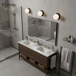 Load image into Gallery viewer, Glorica Glass Modern Glass Globe Wall Sconce - Sleek Metal Design for Living Rooms and Bedrooms
