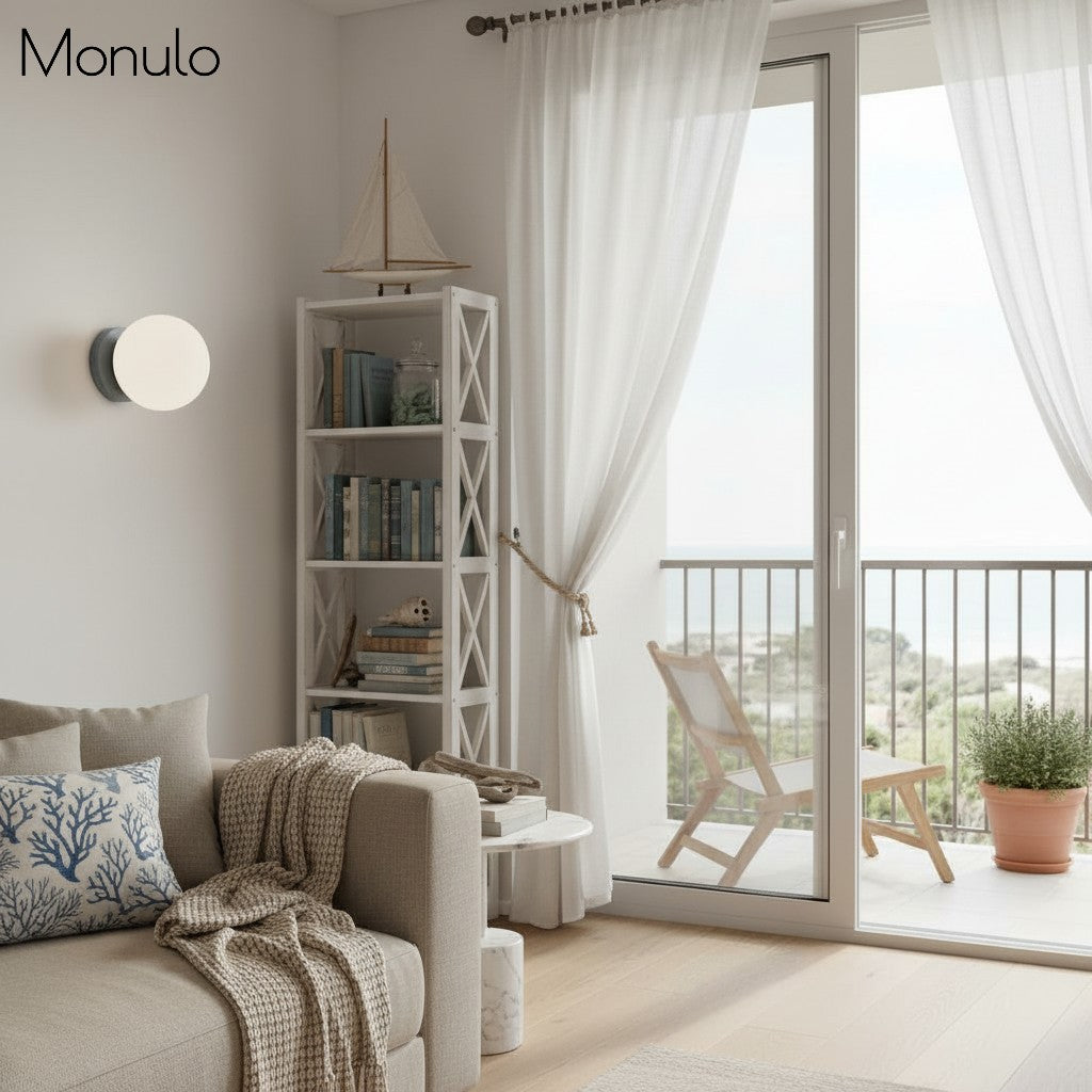 Glorica Sculptural Globe Wall Lamp – Mid-Century Modern Accent Light for bedroom & hallway