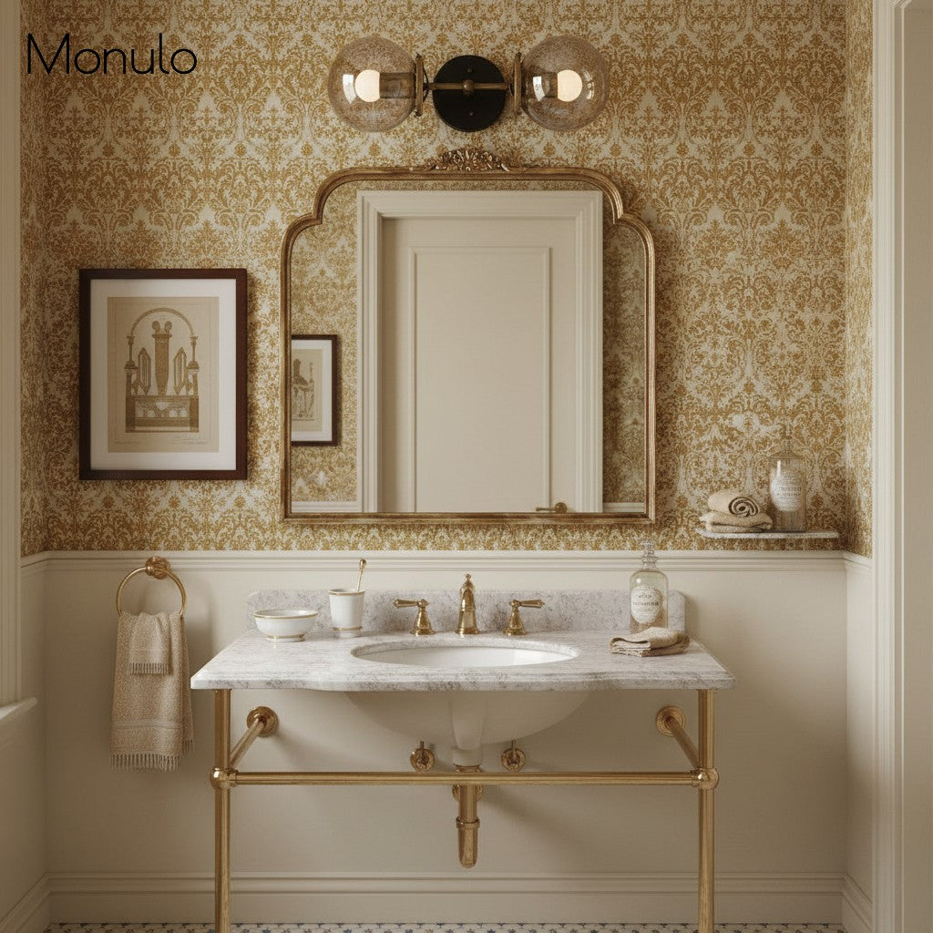 Lámpara de tocador de baño moderna de estilo industrial Lumio Globe de cristal transparente