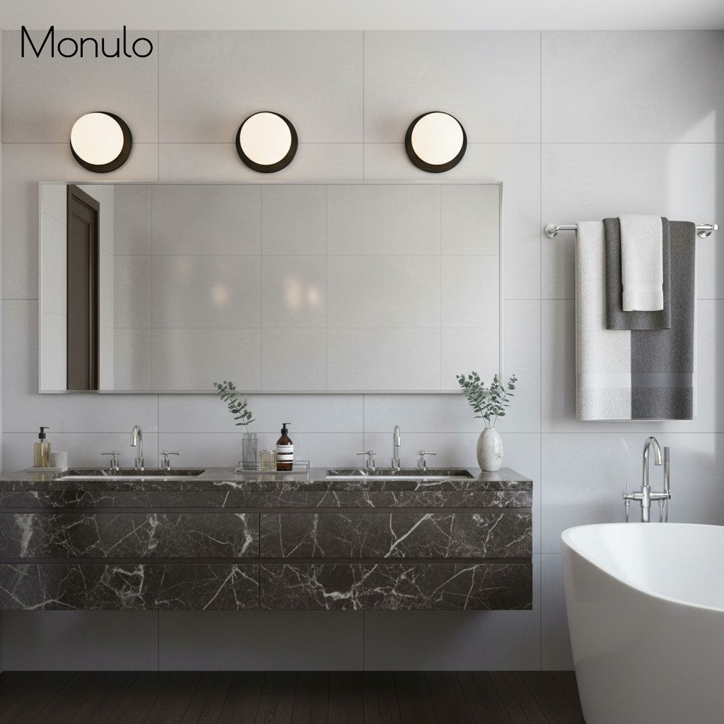 Glorica Glass Modern Glass Globe Wall Sconce - Sleek Metal Design for Living Rooms and Bedrooms