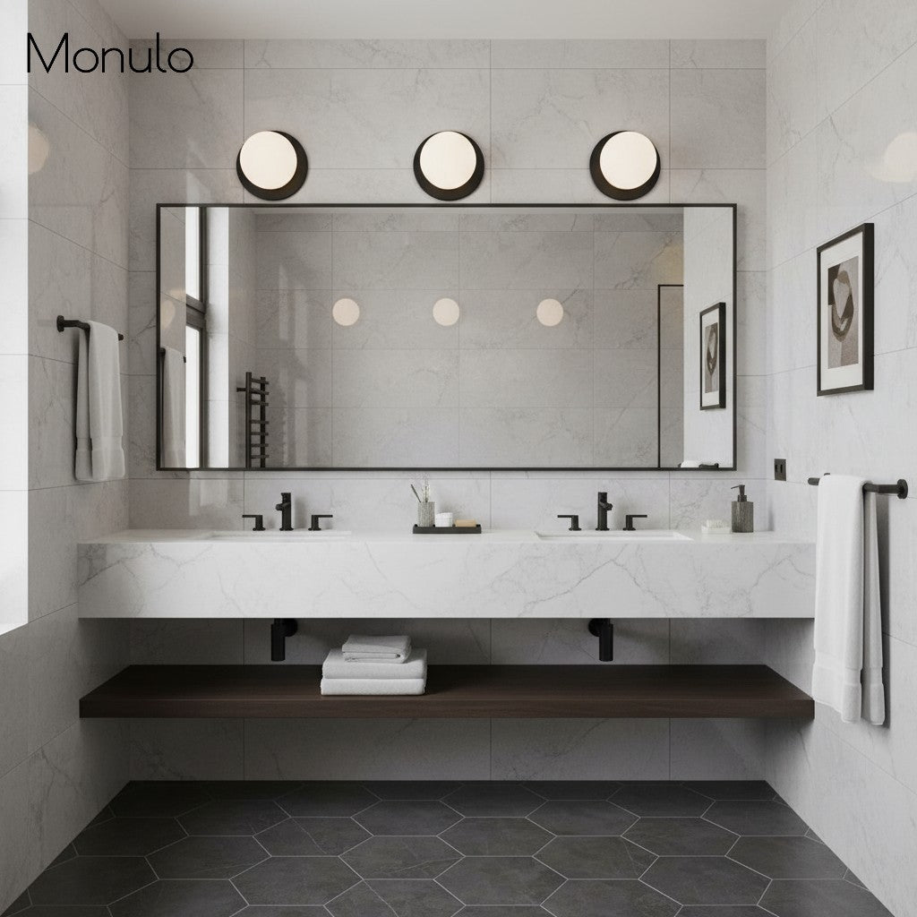 Glorica Glass Modern Glass Globe Wall Sconce - Sleek Metal Design for Living Rooms and Bedrooms