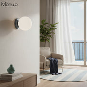 Glorica Sculptural Globe Wall Lamp – Mid-Century Modern Accent Light for bedroom & hallway