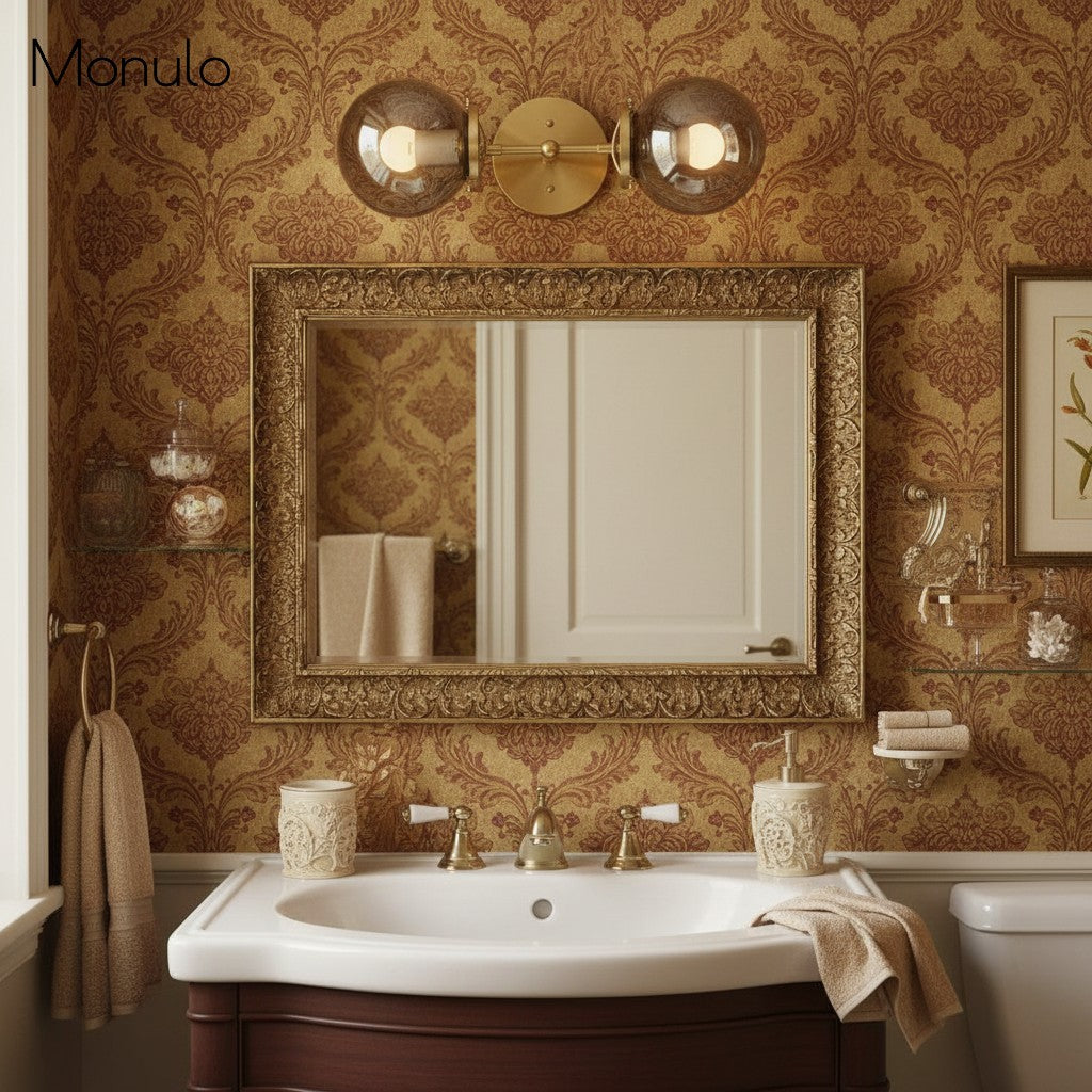 Lámpara de tocador de baño moderna de estilo industrial Lumio Globe de cristal transparente