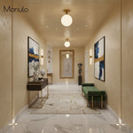 Load image into Gallery viewer, Glorica Opal Glass Semi-Flush Ceiling Light – Mid-Century Modern Fixture for Living Room
