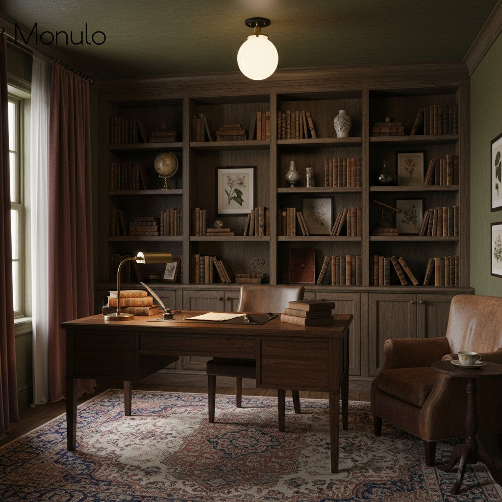 Glorica Opal Glass Semi-Flush Ceiling Light – Mid-Century Modern Fixture for Living Room