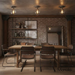 Load image into Gallery viewer, Glorica Glass Clear Globe Semi-Flush Ceiling Light – Modern Industrial Style for Living Room &amp; Dining
