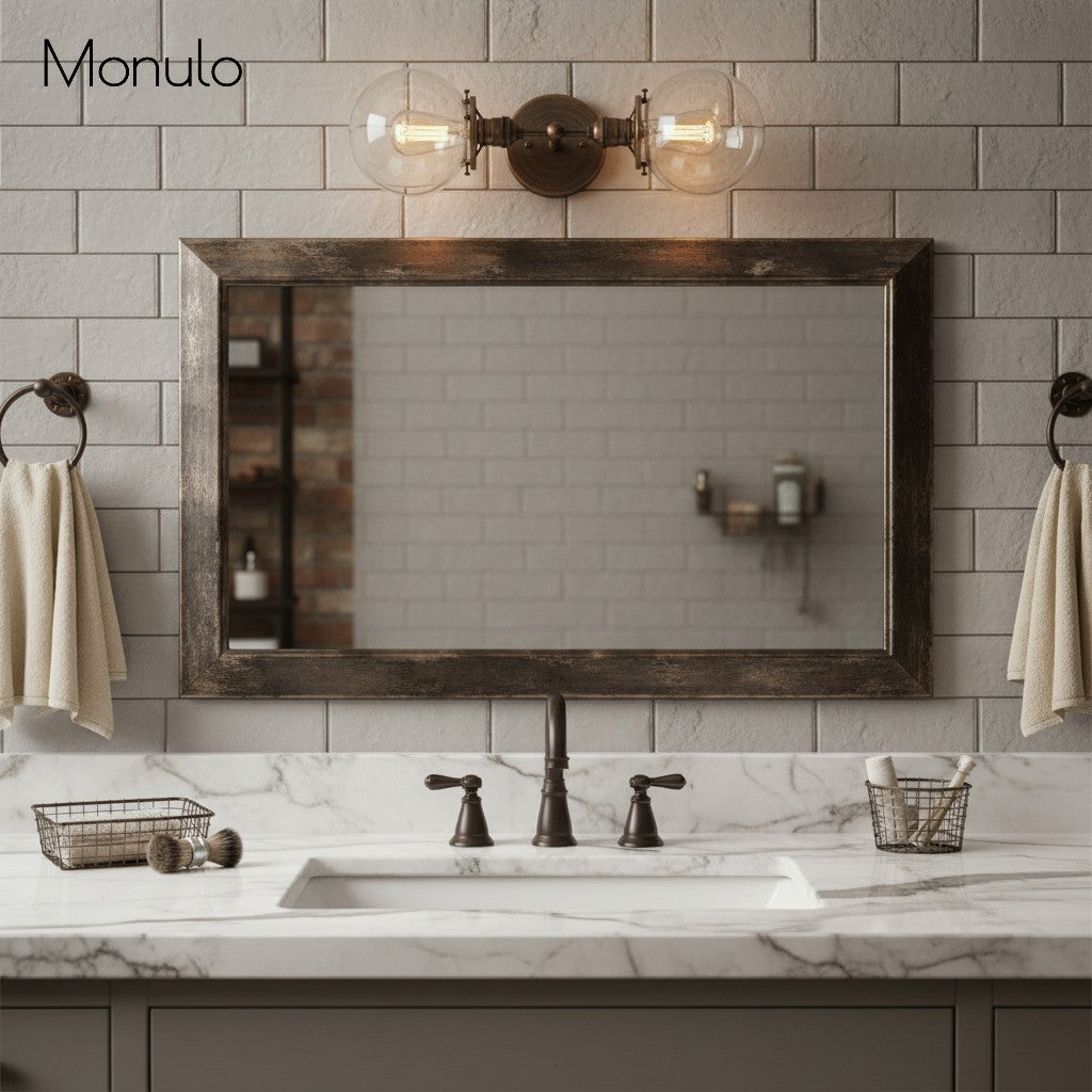 Aplique de pared Lumio Globe de cristal transparente – Lámpara de pared moderna de estilo industrial para tocador y pasillo