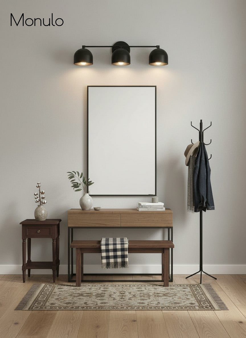 Metio Dome Vanity Wall Light – Mid-Century Fixture for Bathroom