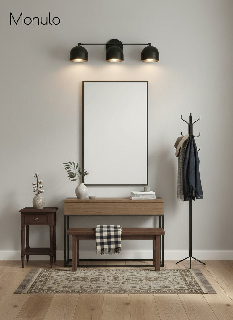 Metio Dome Vanity Wall Light – Mid-Century Fixture for Bathroom