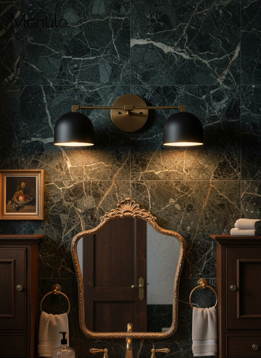 Metio Dome Vanity Wall Light – Mid-Century Fixture for Bathroom