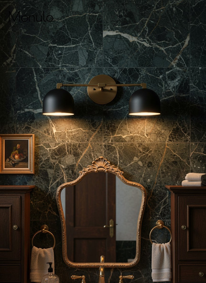 Metio Dome Vanity Wall Light – Mid-Century Fixture for Bathroom