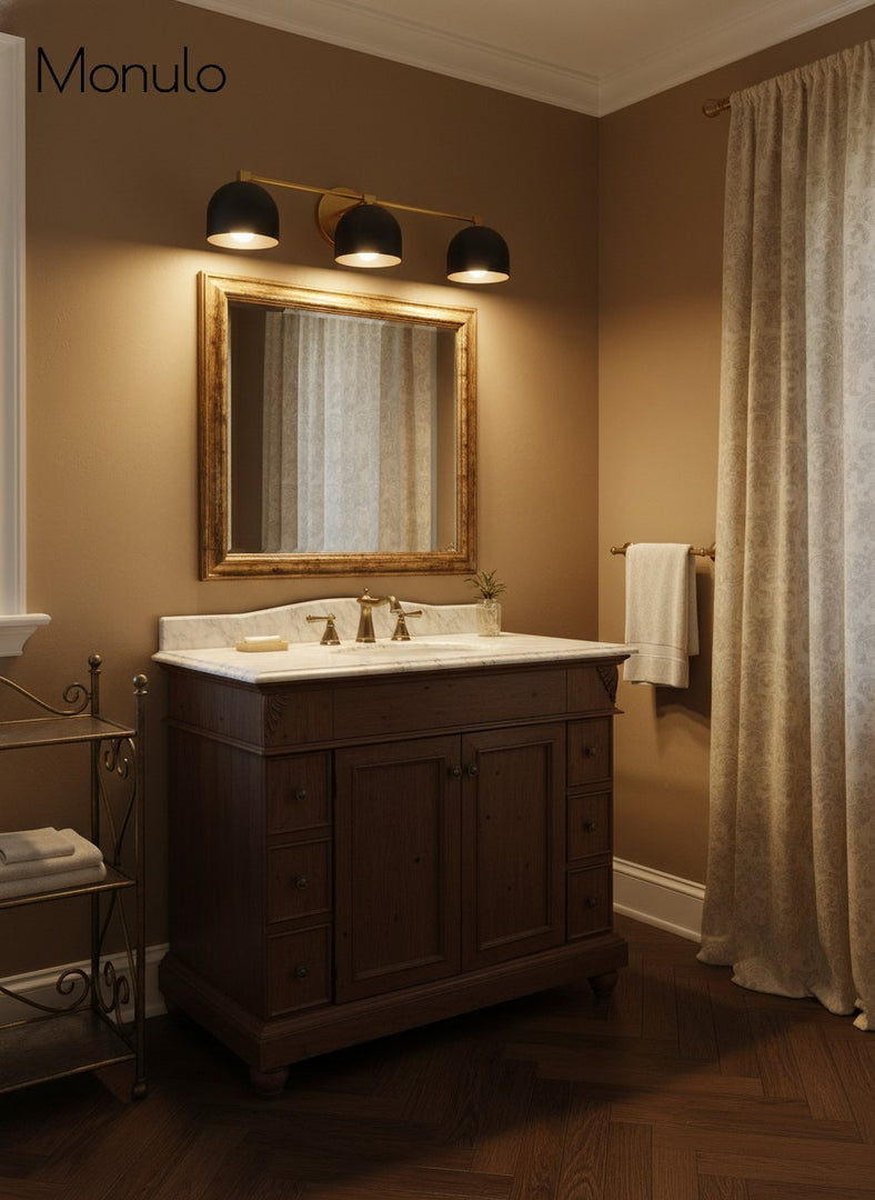 Metio Dome Vanity Wall Light – Mid-Century Fixture for Bathroom